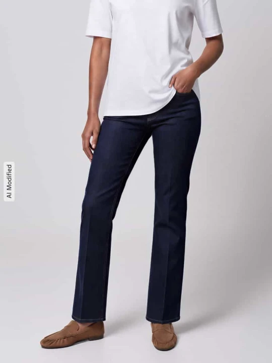 Zdjęcie produktu Jeansy o kroju straight fit z mieszanka bawełny w 5 kieszeni MAC Ciemnoniebieski