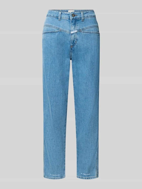 Zdjęcie produktu Jeansy o kroju straight fit z mieszanka bawełny w skróconym kroju Closed Niebieski