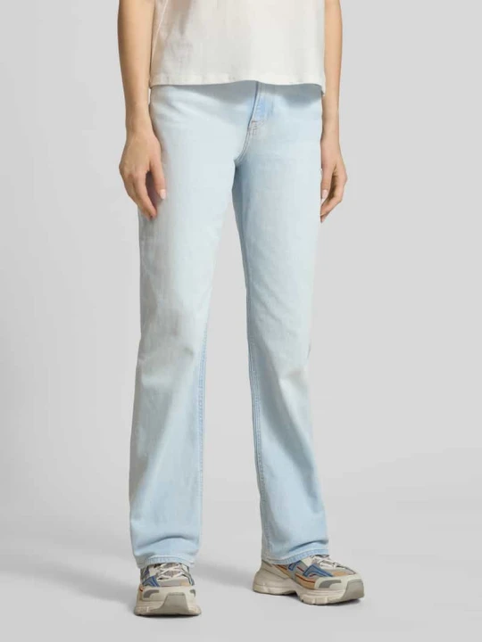 Zdjęcie produktu Jeansy o kroju straight fit z mieszanki bawełny Calvin Klein Jeans Jasnoniebieski