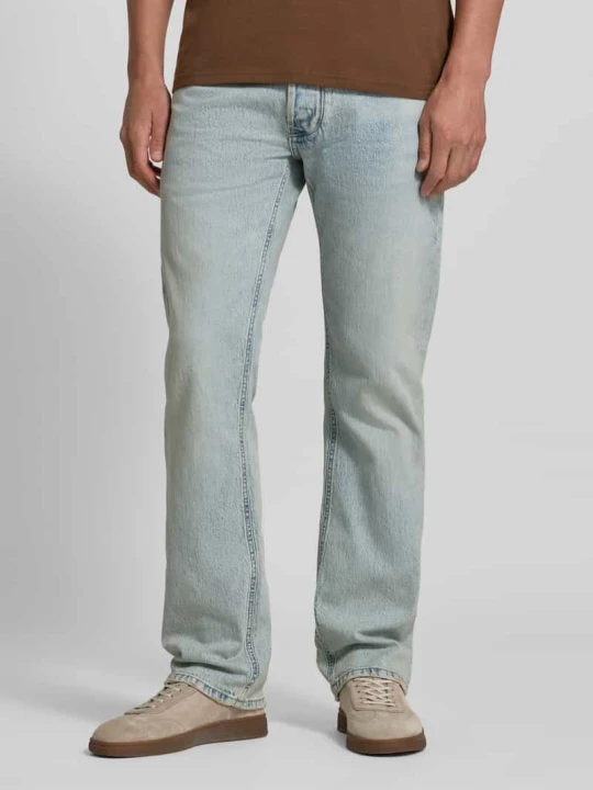Zdjęcie produktu Jeansy o kroju straight fit z mieszanki bawełny Diesel Jeansowy niebieski