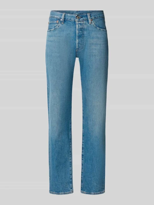 Zdjęcie produktu Jeansy o kroju straight fit z mieszanki bawełny model '501® Levi s®ORIGINAL' Levi's Jeansowy niebieski