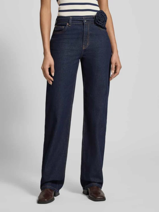 Zdjęcie produktu Jeansy o kroju straight fit z Mieszanka bawełny Model 'ALLISON' Vero Moda Ciemnoniebieski