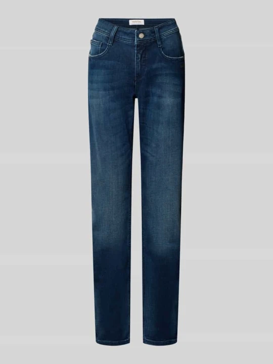 Zdjęcie produktu Jeansy o kroju straight fit z mieszanki bawełny model 'AMELIE' Gang Ciemnoniebieski