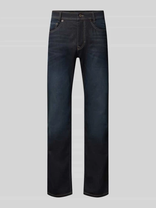 Zdjęcie produktu Jeansy o kroju straight fit z mieszanki bawełny model 'ARNE' MAC Ciemnoniebieski