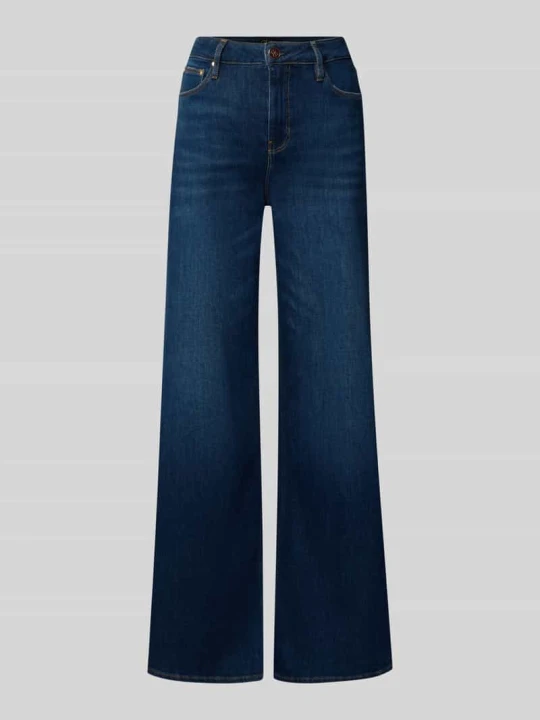 Zdjęcie produktu Jeansy o kroju straight fit z mieszanki bawełny model 'BELLFLOWER' Guess Ciemnoniebieski