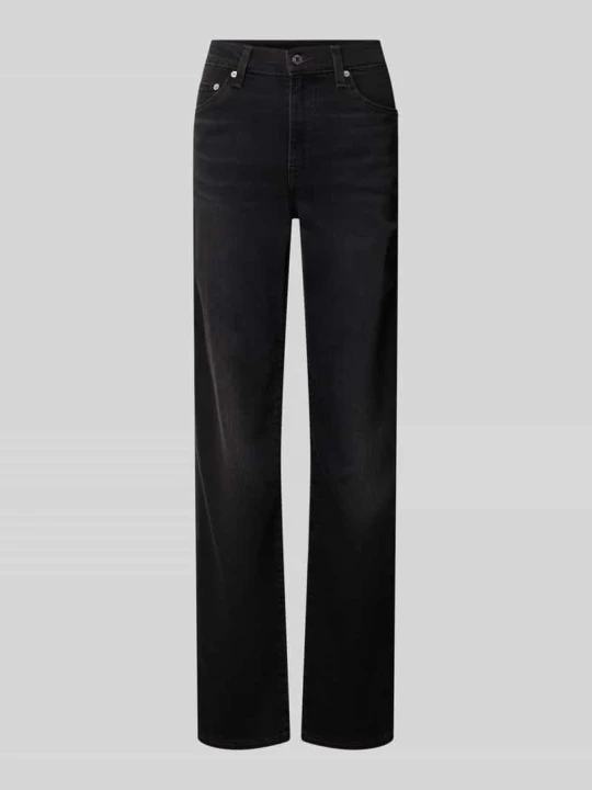 Zdjęcie produktu Jeansy o kroju straight fit z mieszanki bawełny model 'Carrie' Levi's Czarny