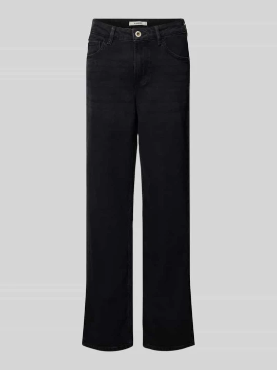 Zdjęcie produktu Jeansy o kroju straight fit z mieszanki bawełny model 'Celia' Garcia Czarny