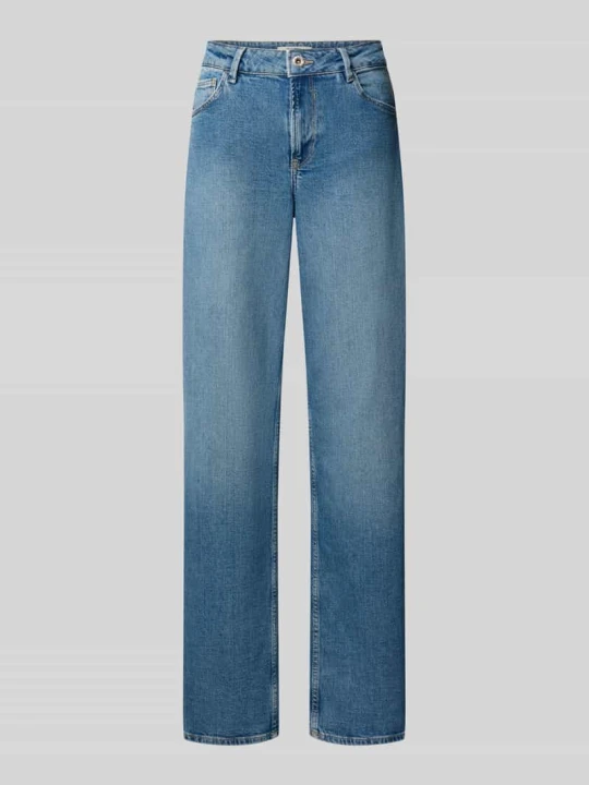 Zdjęcie produktu Jeansy o kroju straight fit z mieszanki bawełny model 'Celia' Garcia Niebieski
