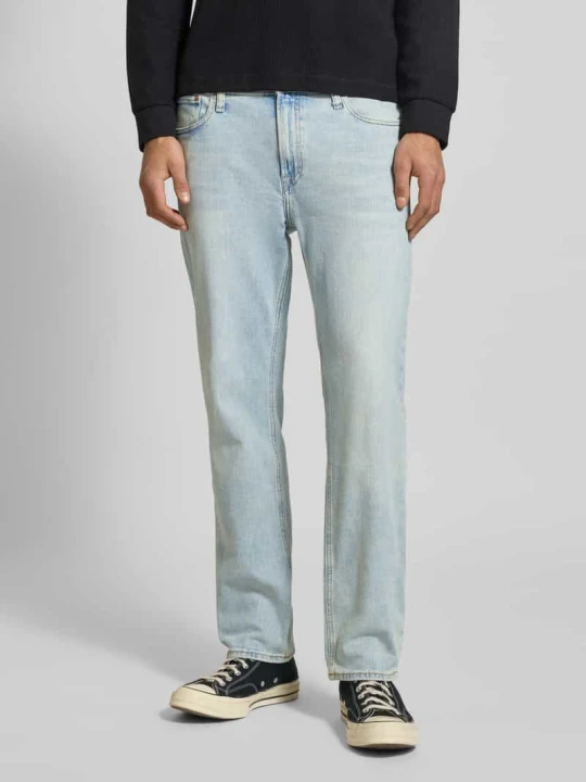 Zdjęcie produktu Jeansy o kroju straight fit z Mieszanka bawełny Model 'CLARK ORIGINAL' Jack&Jones Jasnoniebieski