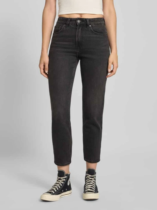 Zdjęcie produktu Jeansy o kroju straight fit z mieszanki bawełny model ‘EMILY’ Only Czarny