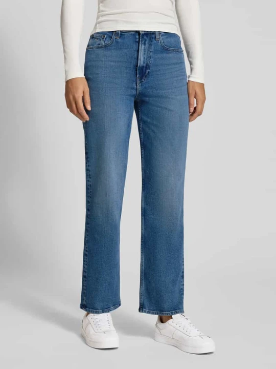 Zdjęcie produktu Jeansy o kroju straight fit z mieszanki bawełny model ‘LAYLA’ Tommy Jeans Jeansowy niebieski
