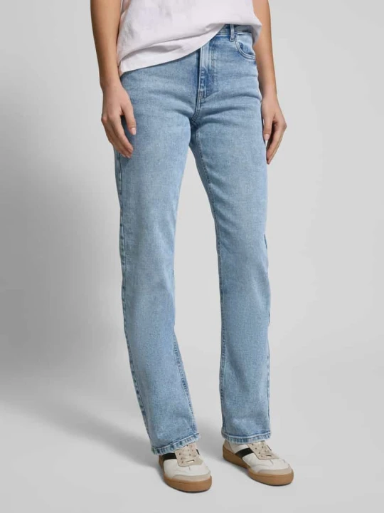 Zdjęcie produktu Jeansy o kroju straight fit z mieszanki bawełny model ‘MONICA’ Noisy May Jasnoniebieski