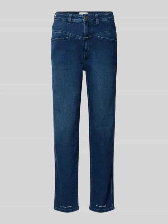Zdjęcie produktu Jeansy o kroju straight fit z mieszanki bawełny model 'PEDAL PUSHER' Closed Ciemnoniebieski