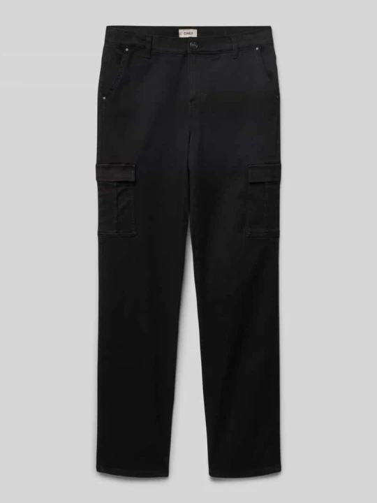 Zdjęcie produktu Jeansy o kroju straight fit z mieszanki bawełny model ‘SAFARI MISSOURI’ Only Czarny