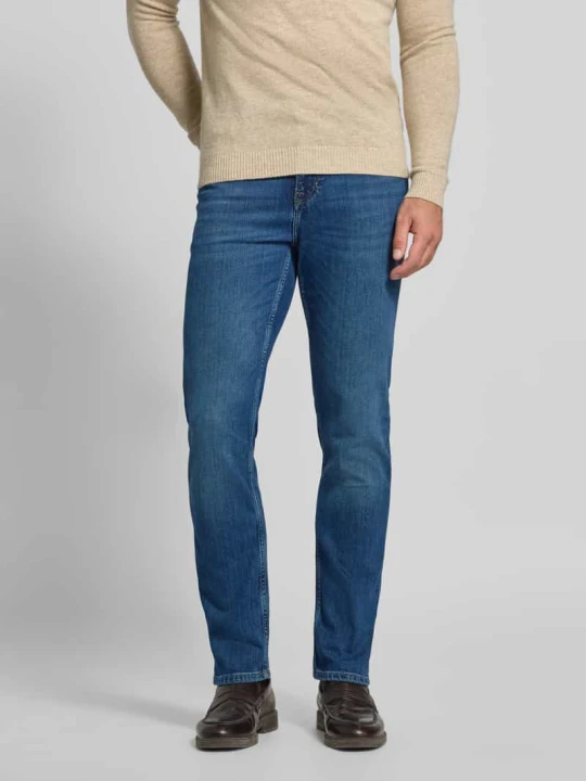 Zdjęcie produktu Jeansy o kroju straight fit z mieszanki bawełny Tommy Hilfiger Niebieski