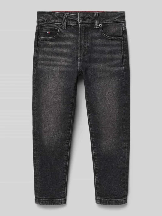 Zdjęcie produktu Jeansy o kroju straight fit z mieszanki bawełny Tommy Hilfiger Czarny