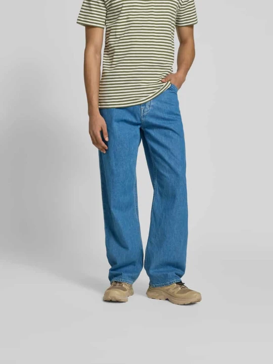 Zdjęcie produktu Jeansy o kroju straight fit z naszywką z logo Closed Jeansowy niebieski