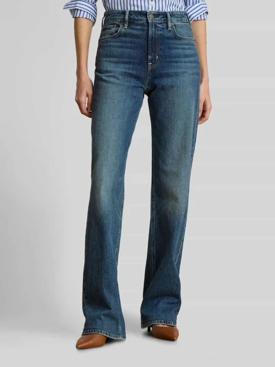 Zdjęcie produktu Jeansy o kroju straight fit z mieszanki bawełny Lauren Ralph Lauren Jeansowy niebieski