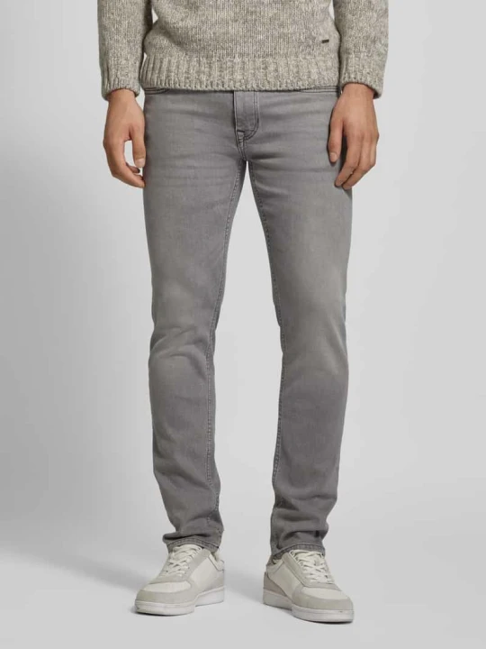 Zdjęcie produktu Jeansy o kroju straight fit z naszywką z logo Marc O'Polo Jasnoszary
