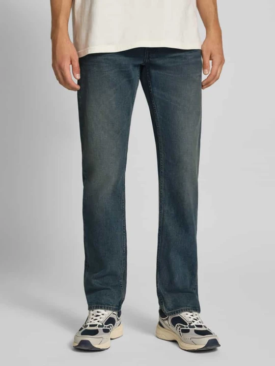 Zdjęcie produktu Jeansy o kroju straight fit z naszywką z logo model ‘Mosa’ G-Star Raw Jeansowy niebieski