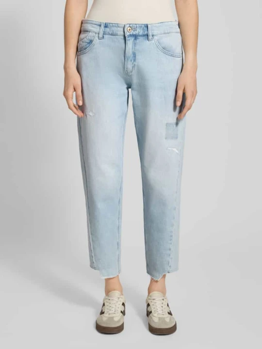 Zdjęcie produktu Jeansy o kroju straight fit z ozdobnymi szwami po bokach model ‘Aleksa’ MAC Jasnoniebieski