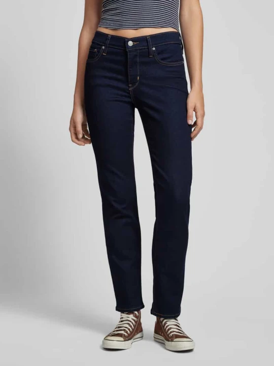 Zdjęcie produktu Jeansy o kroju straight fit z wpuszczanymi kieszeniami Levi's Ciemnoniebieski