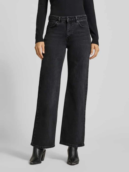 Zdjęcie produktu Jeansy o kroju straight fit z wpuszczanymi kieszeniami My Essential Wardrobe Antracytowy