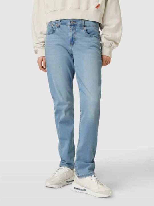Zdjęcie produktu Jeansy o kroju straight fit z zapięciem na guzik model ‘BOYFRIEND’ Levi's Niebieski