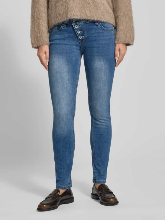Zdjęcie produktu Jeansy o kroju straight fit z zapięciem na guzik model ‘Malibu’ Buena Vista Niebieski