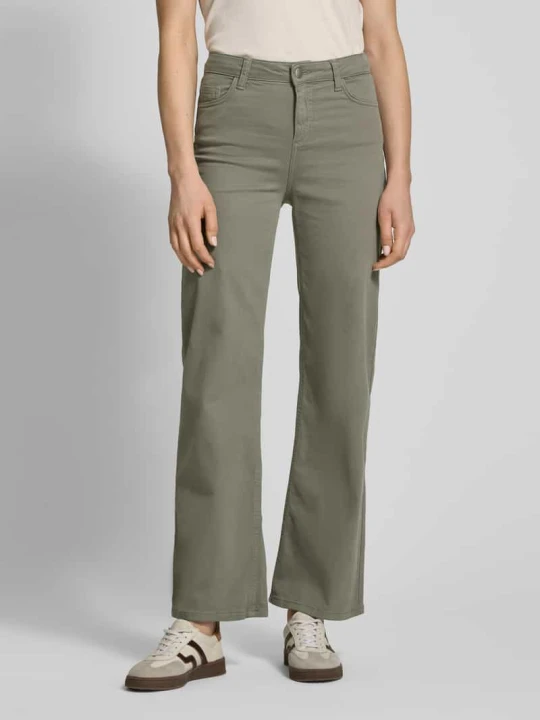 Zdjęcie produktu Jeansy o kroju straight fit z zapięciem na guzik model ‘MISTY’ Soyaconcept Khaki