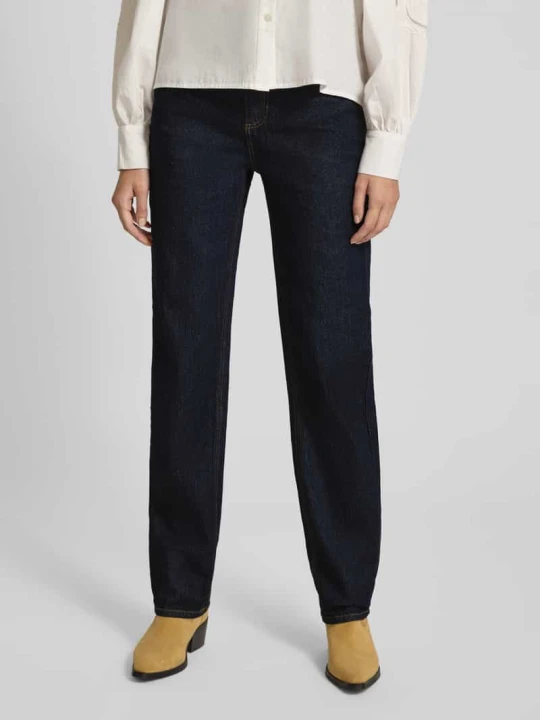 Zdjęcie produktu Jeansy o kroju straight leg z 5 kieszeniami model ‘KELLY’ Vila Ciemnoniebieski