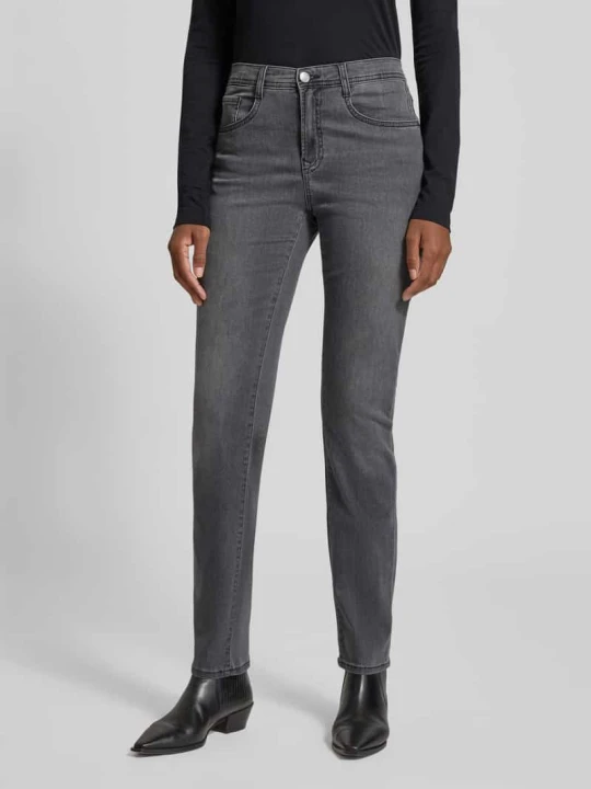 Zdjęcie produktu Jeansy o kroju straight leg z 5 kieszeniami model ‘MARY’ BRAX Ciemnoszary