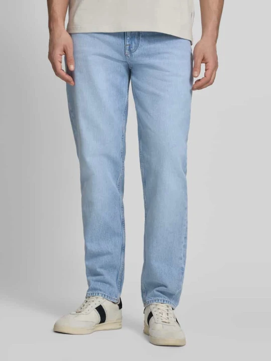 Zdjęcie produktu Jeansy o kroju tapered fit z czystej bawełny model 'HARLEM' Tommy Hilfiger Jeansowy niebieski