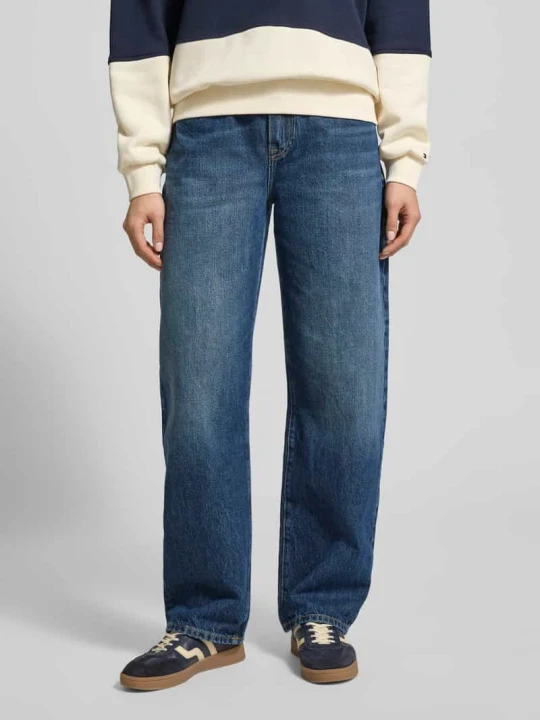 Zdjęcie produktu Jeans o zwężanym kroju z czystej bawełny Tommy Hilfiger Jeansowy niebieski