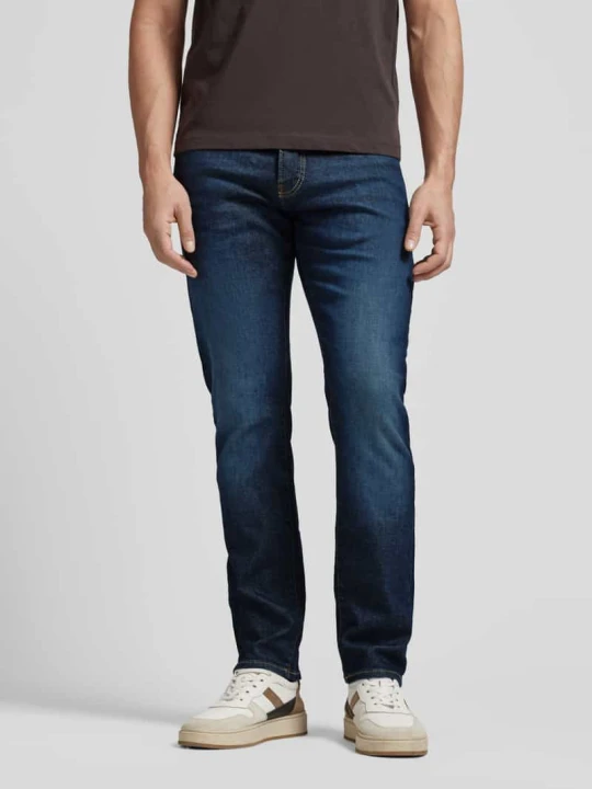 Zdjęcie produktu Dżinsy w kroju regular fit z 5-kieszeniowym designem model 'Lyon' Pierre Cardin Ciemnoniebieski