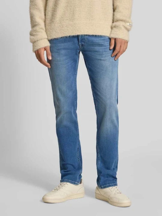 Zdjęcie produktu Jeansy o kroju tapered fit z efektem znoszenia model ‘GROVER’ Replay Jeansowy niebieski