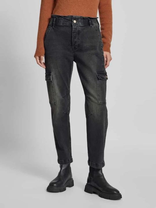 Zdjęcie produktu Jeansy o kroju tapered fit z elastycznym pasem Scotch & Soda Antracytowy
