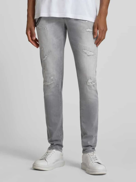 Zdjęcie produktu Jeansy o kroju tapered fit z łańcuszkiem Antony Morato Jasnoszary
