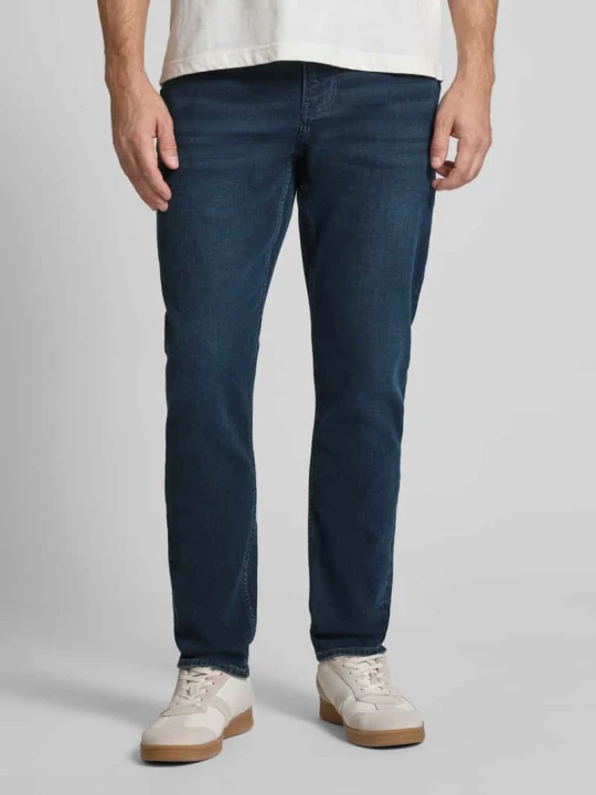 Zdjęcie produktu Jeansy o kroju tapered fit z mieszanki bawełny i lyocellu model ‘AARJO TARPA’ ARMEDANGELS Ciemnoniebieski