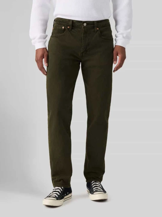 Zdjęcie produktu Jeansy o kroju tapered fit z mieszanki bawełny model '502™' Levi's Oliwkowy