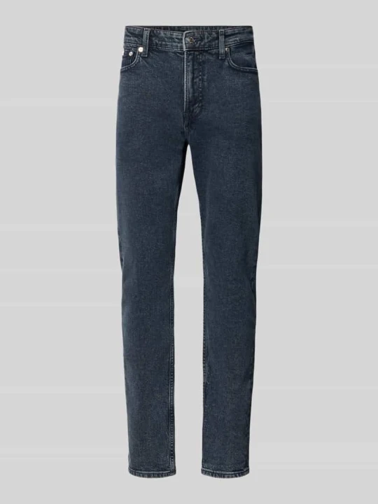 Zdjęcie produktu jeansy o kroju tapered fit z mieszanki bawełny model 'EVEREST' Calvin Klein Jeans Ciemnoniebieski