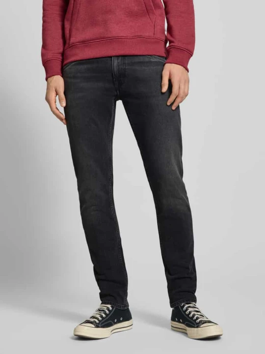 Zdjęcie produktu Jeansy o kroju regular fit z mieszanki bawełny model 'SPIKE' Pepe Jeans Antracytowy