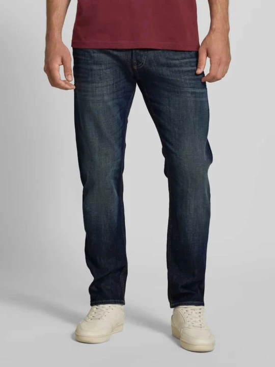Zdjęcie produktu Jeansy o kroju tapered fit z wpuszczanymi kieszeniami model ‘MIKE’ Jack&Jones Ciemnoniebieski