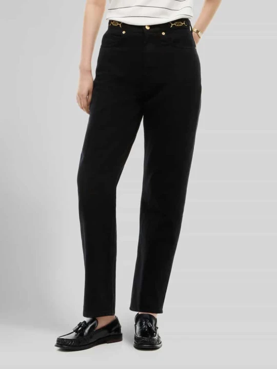 Zdjęcie produktu Jeansy o kroju tapered z czystej bawełny Tommy Hilfiger Czarny