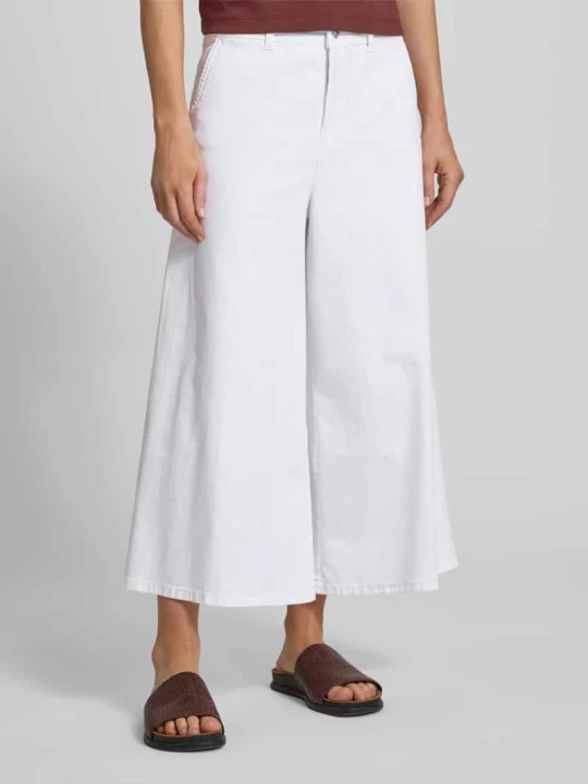 Zdjęcie produktu Jeansy o kroju wide fit w skróconym kroju model 'Ella' MAC Biały