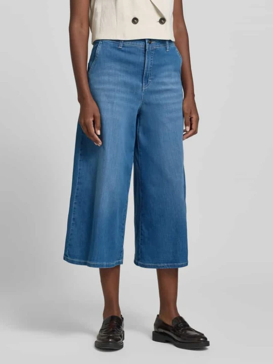 Zdjęcie produktu Jeansy o kroju wide fit w skróconym kroju model 'Ella' MAC Niebieski
