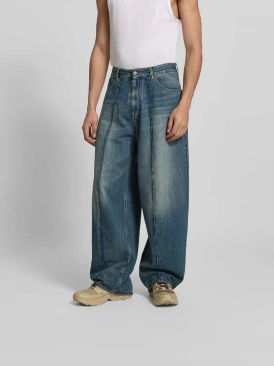 Zdjęcie produktu Jeansy o kroju wide fit w stylu 5 kieszeni MM6 Maison Margiela Jeansowy niebieski