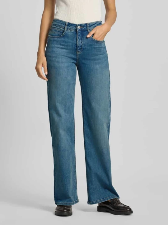 Zdjęcie produktu Jeansy o kroju wide fit z 5 kieszeniami model ‘Melly’ Opus Niebieski