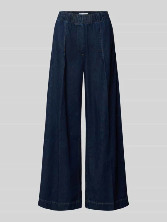 Zdjęcie produktu Jeansy o kroju wide fit z czystej bawełny model 'Sana' MSCH Copenhagen Jeansowy niebieski