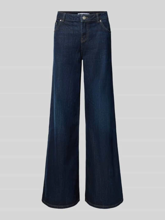Zdjęcie produktu Jeansy o kroju wide fit z czystej bawełny REVIEW Ciemnoniebieski